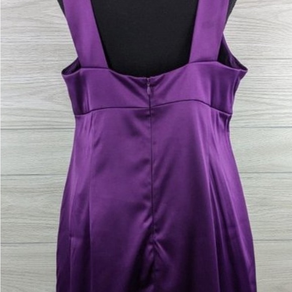 Cocktail Pleated Satin Dress - Picture 4 of 5